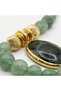 Natural Stone Women's Necklace Green Aventurine Stone Jade Stone Steel Gold Detailed Bohemian Jewelry - 2