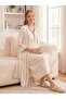 Ecru 100% Cotton Buttoned Maternity Nightgown and Nursing Gown Set with Full Length Features, Set of 2 - 4