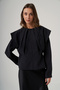 Half Zipper Tunic with Seated Waist Part 3012 Black - 2