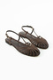 Alba Caged Thin Strap Flat Sole Casual Women's Sandals - 4