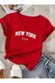 V-Neck Mix Printed Women's T-Shirt