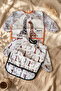 Gira-Joy 2-Piece Long Sleeve Liquid-Proof Baby Food and Activity Bib - Cute Giraffe Pattern, Stain-Resistant - 2