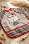 Tribal Bear Series Liquid-Proof Long Sleeve Baby Food and Activity Bib - Boho Design Crumb Pocket - 3