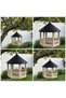 Garden Balcony Type Gazebo, Gazebo Shaped Bird Feeder - Decorative Hanging Bird Feeding Device 19 cm