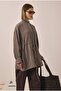 Tunnel Detailed Striped Shirt Brown - 3