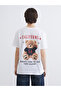 Xside White Bear Teddy Printed 100% Cotton Women's T-Shirt - 5