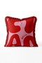 Ciao Bella Written Graphic Pop Art Fringed Throw Pillow Cover - Red Tassel Written Pillowcase