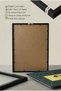 Elegant Line Art "Vav" Written Single Wooden Sign - Black Wood Framed Sign for Home and Business - 5