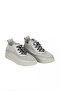 Gray Leather Women's Flat Boots - 2