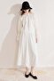 Lace Button Detailed Lined Voile Blouse Skirt Set - 7