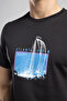 River Men's Regular Fit 100% Cotton Printed Crew Neck T-Shirt Black - 4