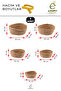 Set of 5 Natural Wicker Baskets Decorative Organizer Bohemian Hand Knitted Multi-Purpose Basket - 2