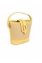 Original Hasır Butter Yellow Bucket Model Gold Buckle Detailed Women's Hand and Shoulder Bag - 3