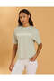 Women Green Printed T-Shirt