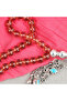 Heat-activated color-changing genuine zultanite stone metal-embellished sphere-cut 9mm prayer beads - 8