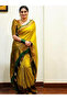 Yellow & Green Zari Woven Kanjivaram Silk Saree - MAF3141 - 3