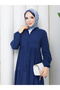 Women's Front Buttoned Modal Dress - 5