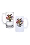 World Cup Beer Glass with Handle, Frosted or Transparent Options 056