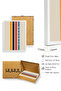 White Wooden Framed Geometric Patterned Painting - Vibrant Tones |   Huhu1095 - 2