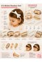 Multi-Colored 5-Piece Baby Headband with Bow, Flower and Heart Accessories - 3