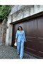 Women's Double-Belted Blazer Jacket and Trousers Set - 2