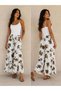 Women's Italian Cotton Fabric Elastic Waist Floral Pattern Double Pocket Trousers 42-48 - 2
