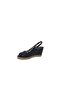 İzlife 116 Women's Black Open Toe Wedge Sole Shoes - 3