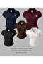5 Li Vintage Polo Collar Ribbed Lycra Blouse