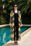 Single Kaftan Pareo over Hijab Swimsuit 6314 Yellow