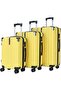 ABS 3-Piece Luggage Set with Smooth-Rolling Wheels and Telescopic Handles – Small, Medium, Large Suitcases for Travel, Lightweight, Durable, Secure Zippers, and Easy Packing Convenience