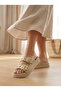 Double Buckle Stone-Embellished Women's Slippers - 4