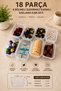 18-Piece 8-Compartment Airtight Storage Container Set with Lids and Handles - Multi-Purpose Snack Container Set - 4