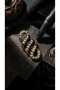 Bronze vintage women's earrings authentic copper jewelry tiny pearl embellished oval mesh design - 5