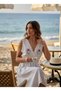 Women's 100% Cotton Buldan Fabric Handmade Lace Embroidered Beach and Casual Dress - 5
