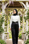 Aymira Moda 4-Piece Basic Viscose Body Set – Long Sleeve Lycra Ecru Women's Blouse Package - 2