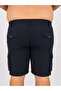 Large Size Men's Shorts with Side Elastic Waist, Lace-Up Closure, Zipper and Cargo Pockets - 6