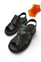 Genuine Leather Brown Orthopedic Insole Men's Sandals - 2