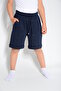 Boys' Navy Blue 100% Cotton Lakos Pique Shorts - 5