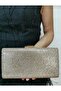 Çantamoiss Gold Stone Chain Wedding Women's Bag - 4