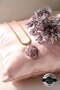 316L Steel Openable Cover Artistic Vintage Lilac Flower Model Women's Necklace