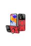غطاء حماية متوافق مع هاتف Realme 11 Pro Plus مع حامل عدسة Joy - أحمر - 4