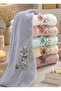 3D Embroidered Floral Embroidery Colorful 6 Piece 50X90 Hand Face Towel Set