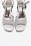 Bavena Silver Glitter Women's Platform Heeled Evening Dress Shoes - 2