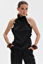 Blade Dark Satin Blouse