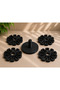 Design Black Flower Coaster Set (4 Pieces) - 2