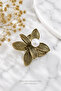 Flower Pearl Dark Gold Shiny Metal Mini Premium Latch Buckle - 4