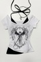 White Sword Warrior Angel Madonna Collar Blouse with Additional Straps