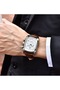Mens Watches Multifunction Chronograph Date Quartz Watch for Men Brown Leather Band Analog Wrist Watch Gift for Men Casual Business - 3