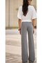 High Waist Tailored Wide Leg Pants - 2