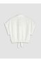 Xside Women's Crop Shirt with Tie Front Detail - 6